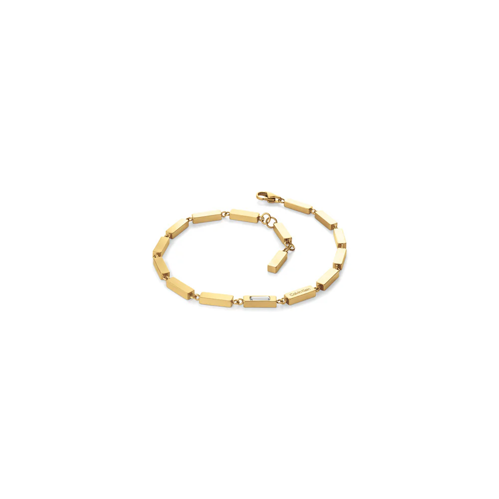 Men Ck Essential Links Gold Bracelet - Image 3