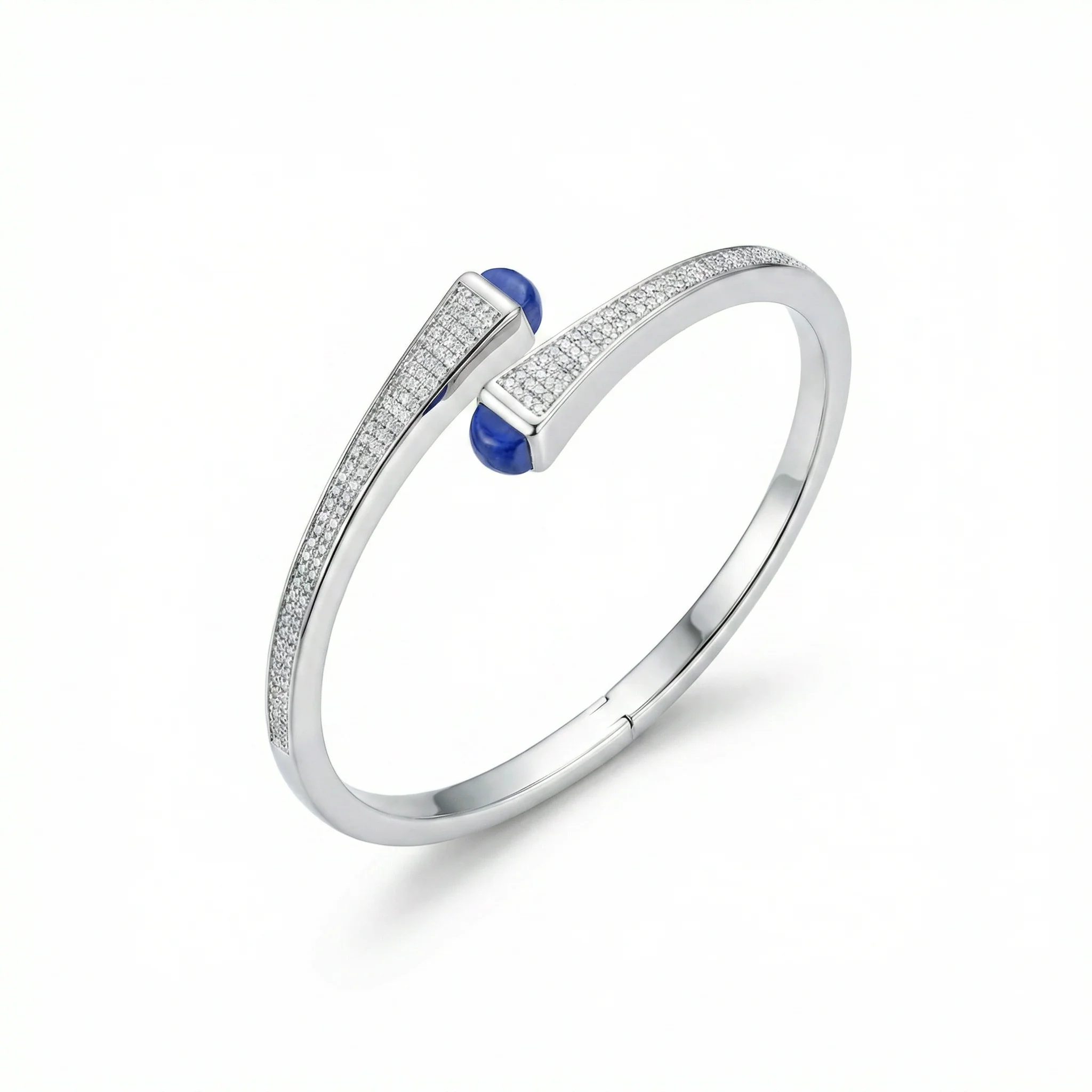 Women Zelune Silver Bangle - Image 2