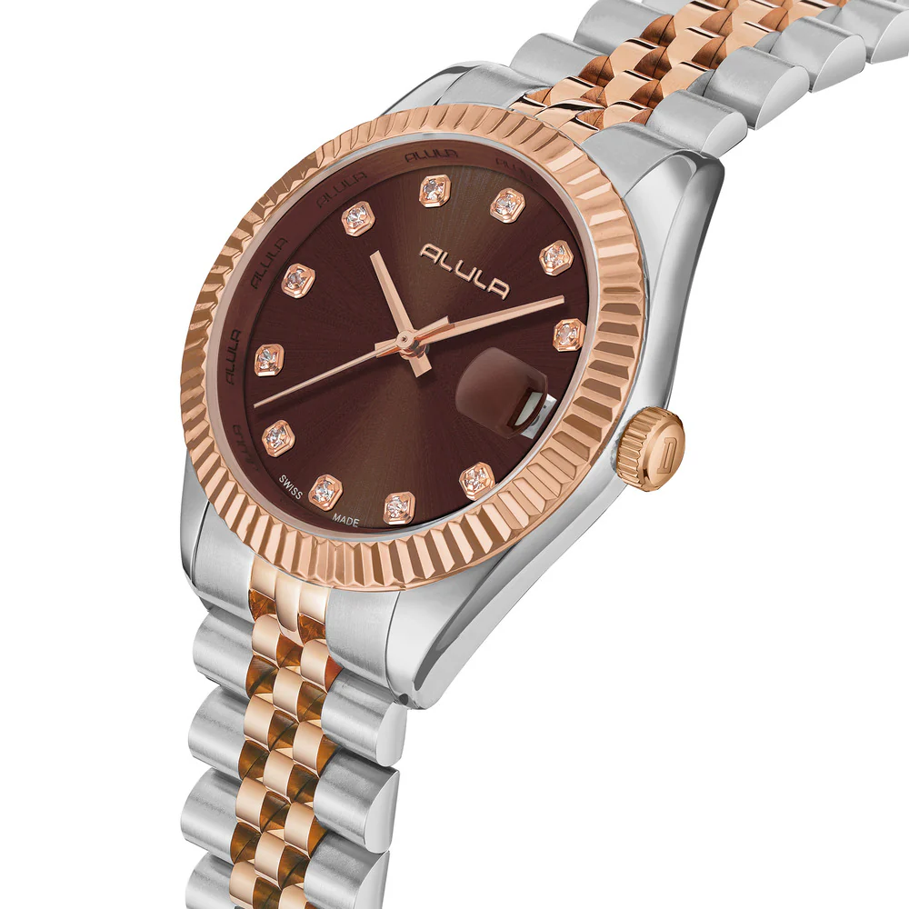 Women Brown 32mm Sillver/Rose Gold Watch - Image 3
