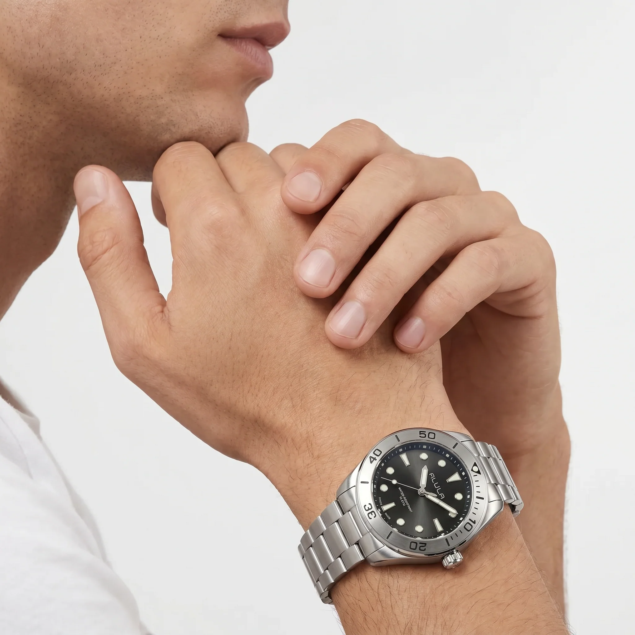 Men Silver Watch - Image 2