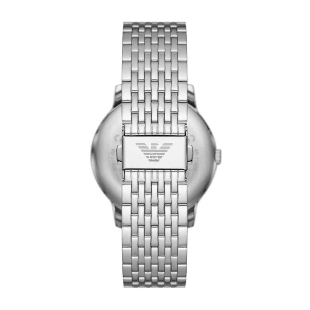 Men Minimalist Silver 42mm Watch - Image 4