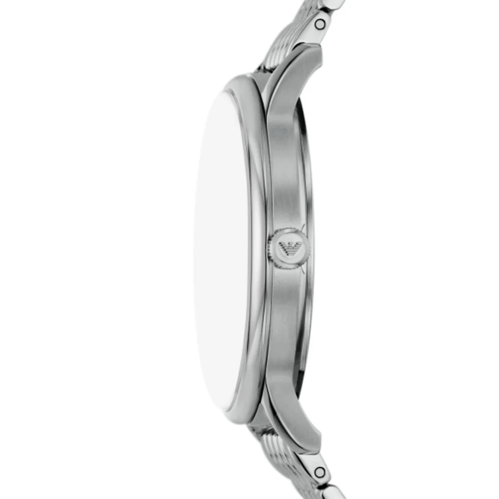 Men Minimalist Silver 39mm Watch - Image 3
