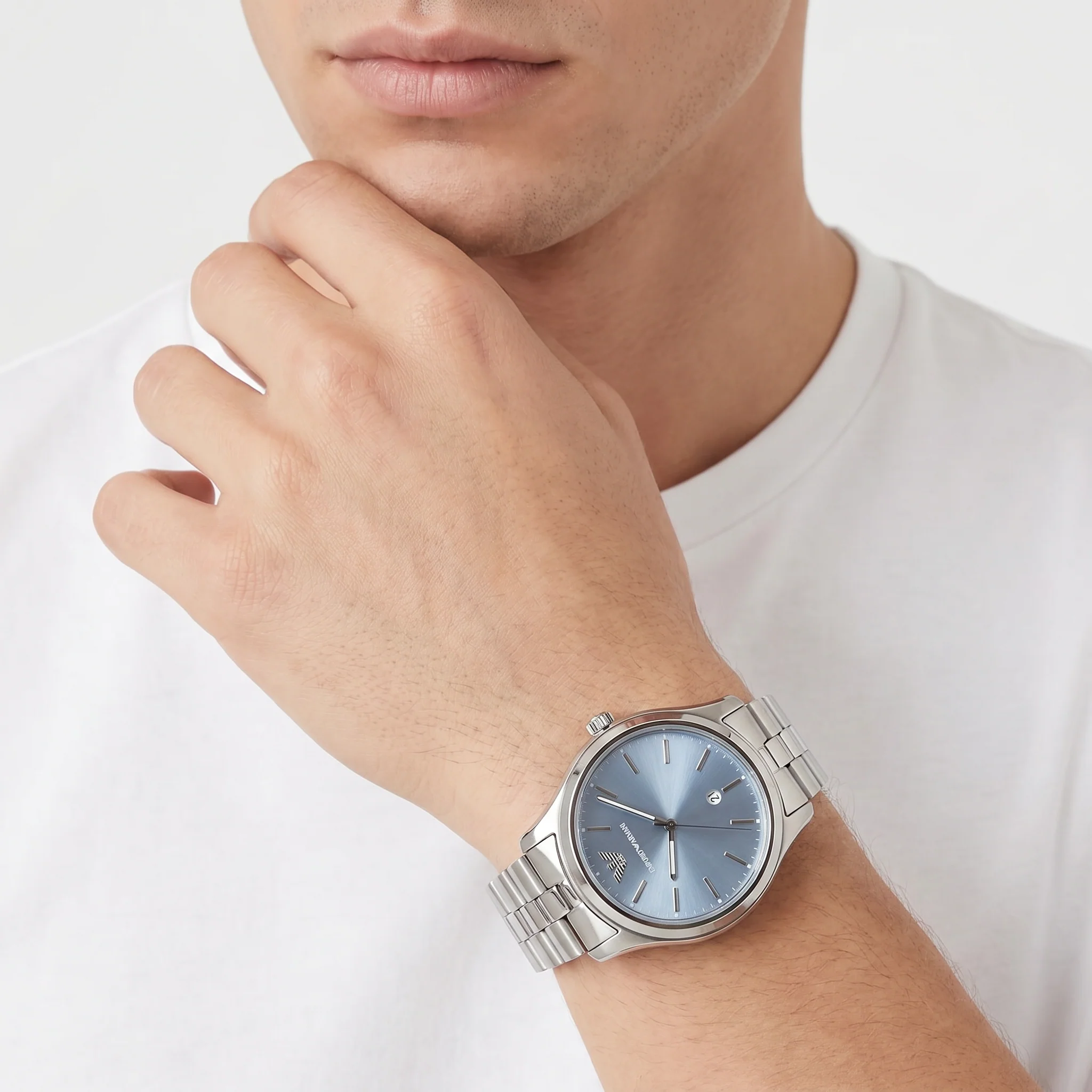 Men Silver Watch - Image 2