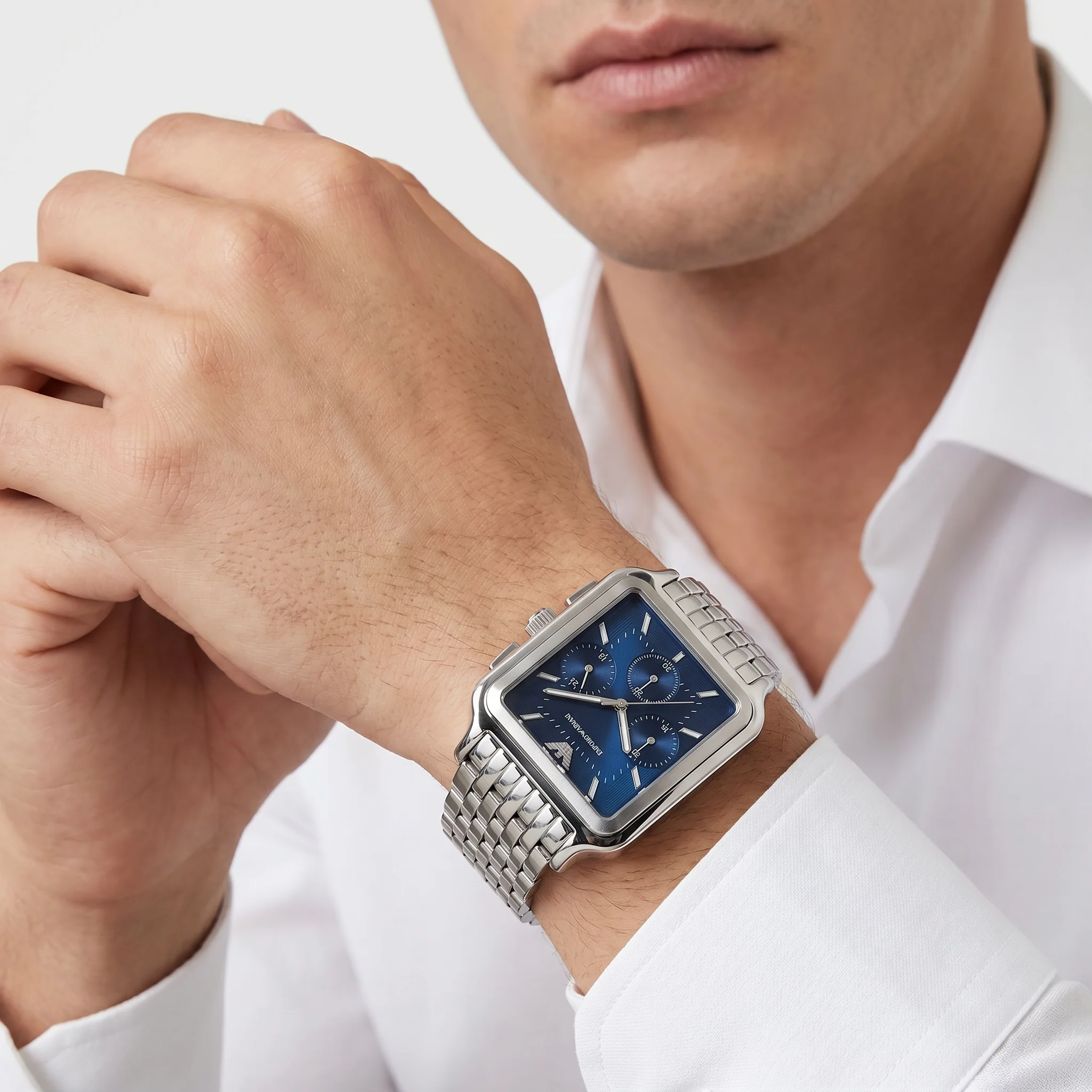 Men Silver Watch - Image 2