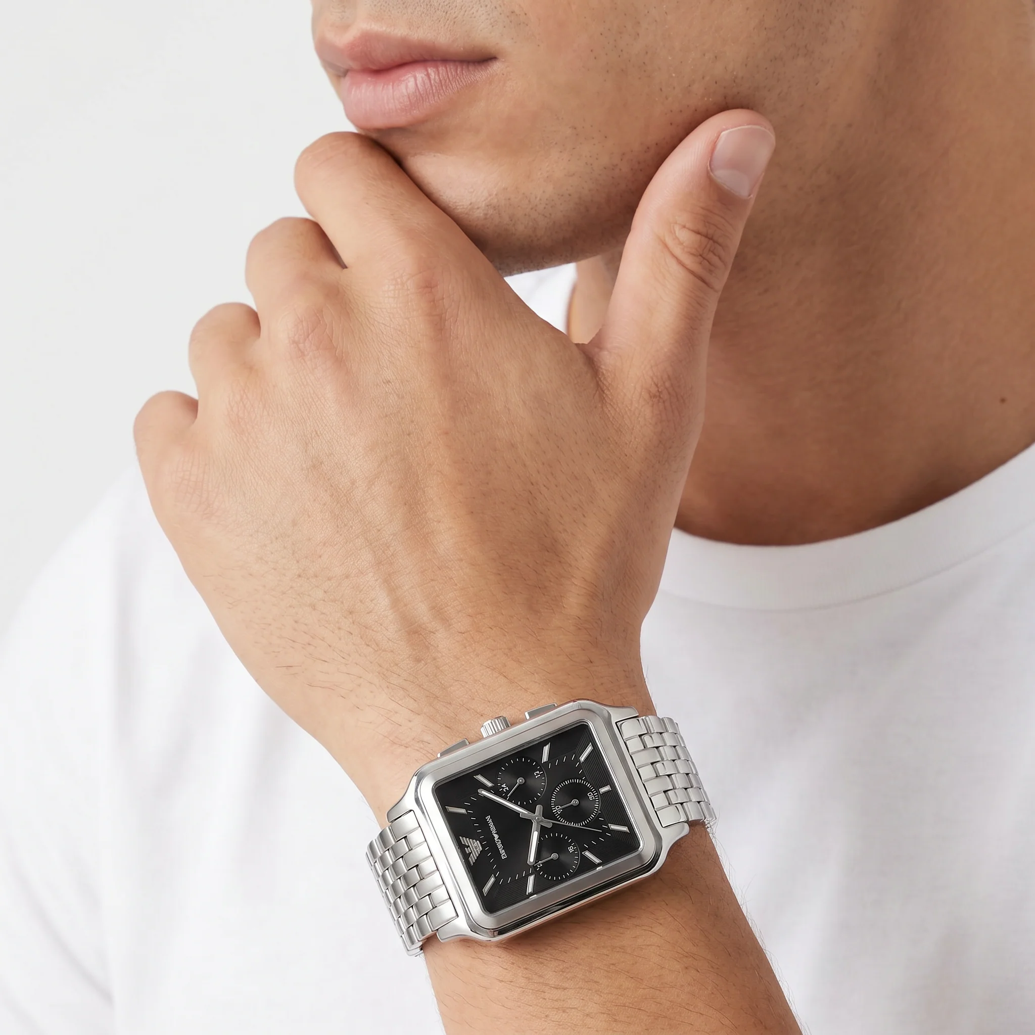 Men Silver Watch - Image 2