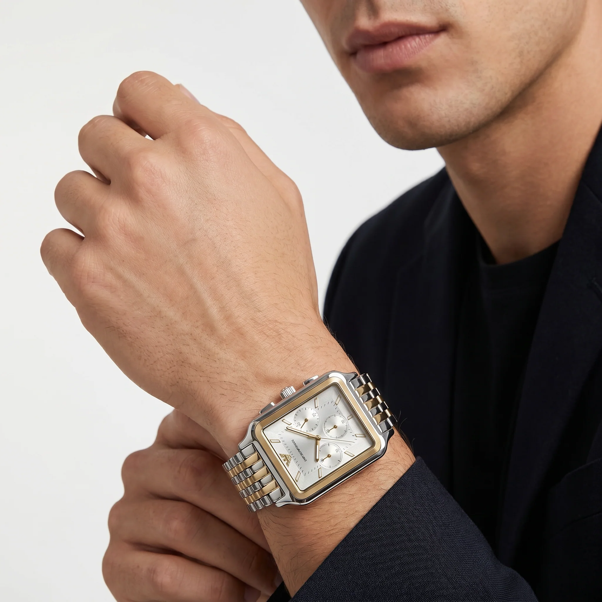 Men Two Tone Watch - Image 2