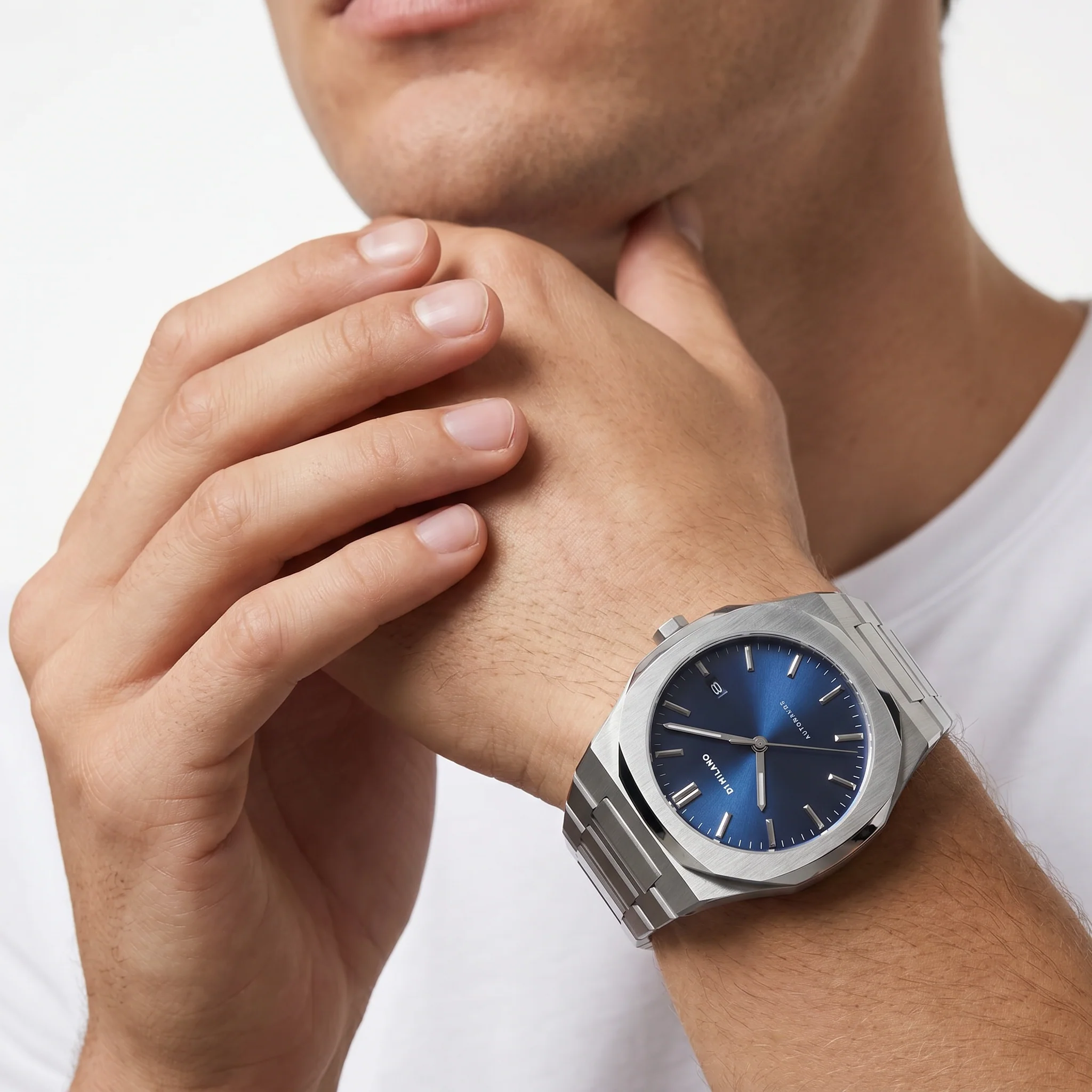 Men Automatic Silver Watch - Image 2