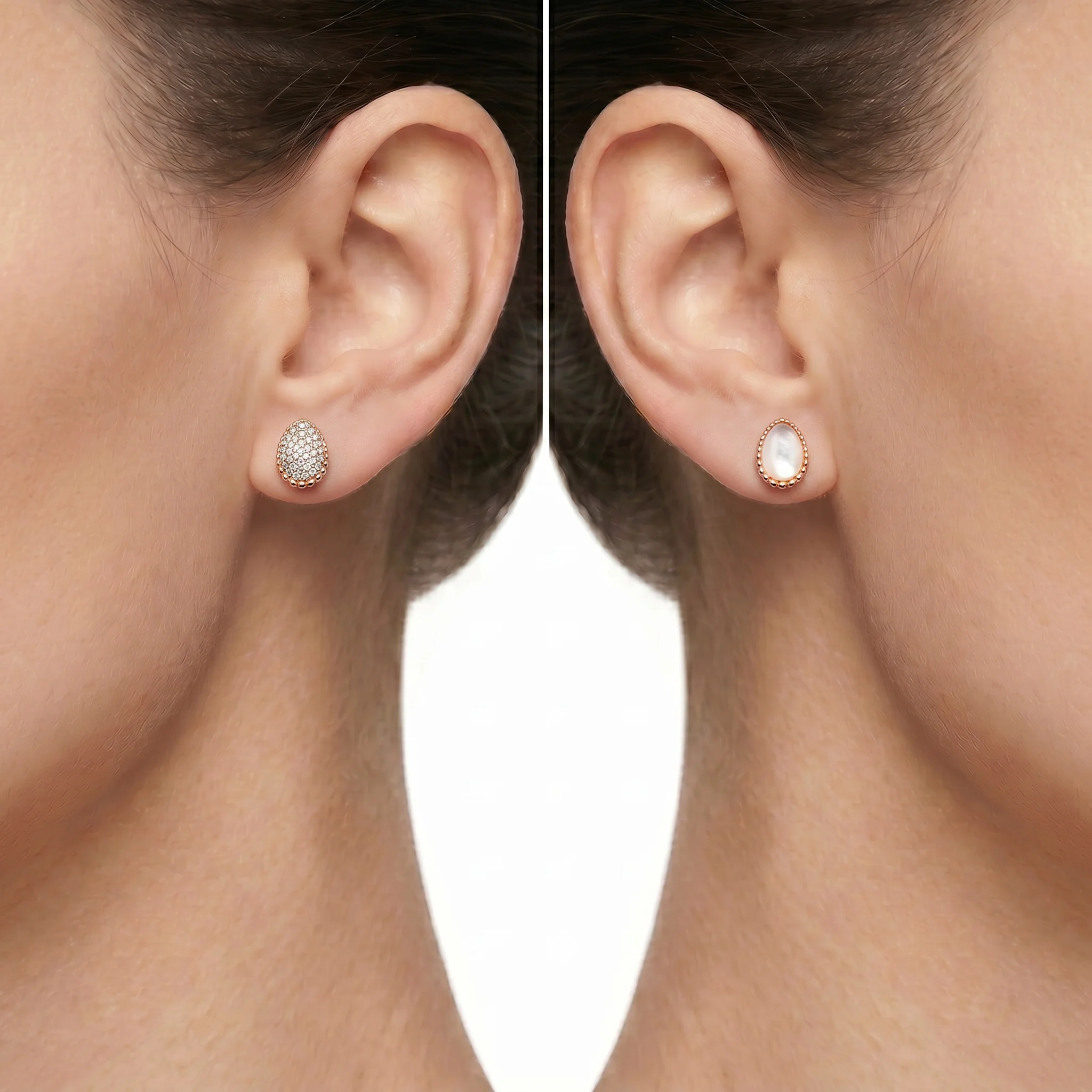 Women Rose Gold Earring