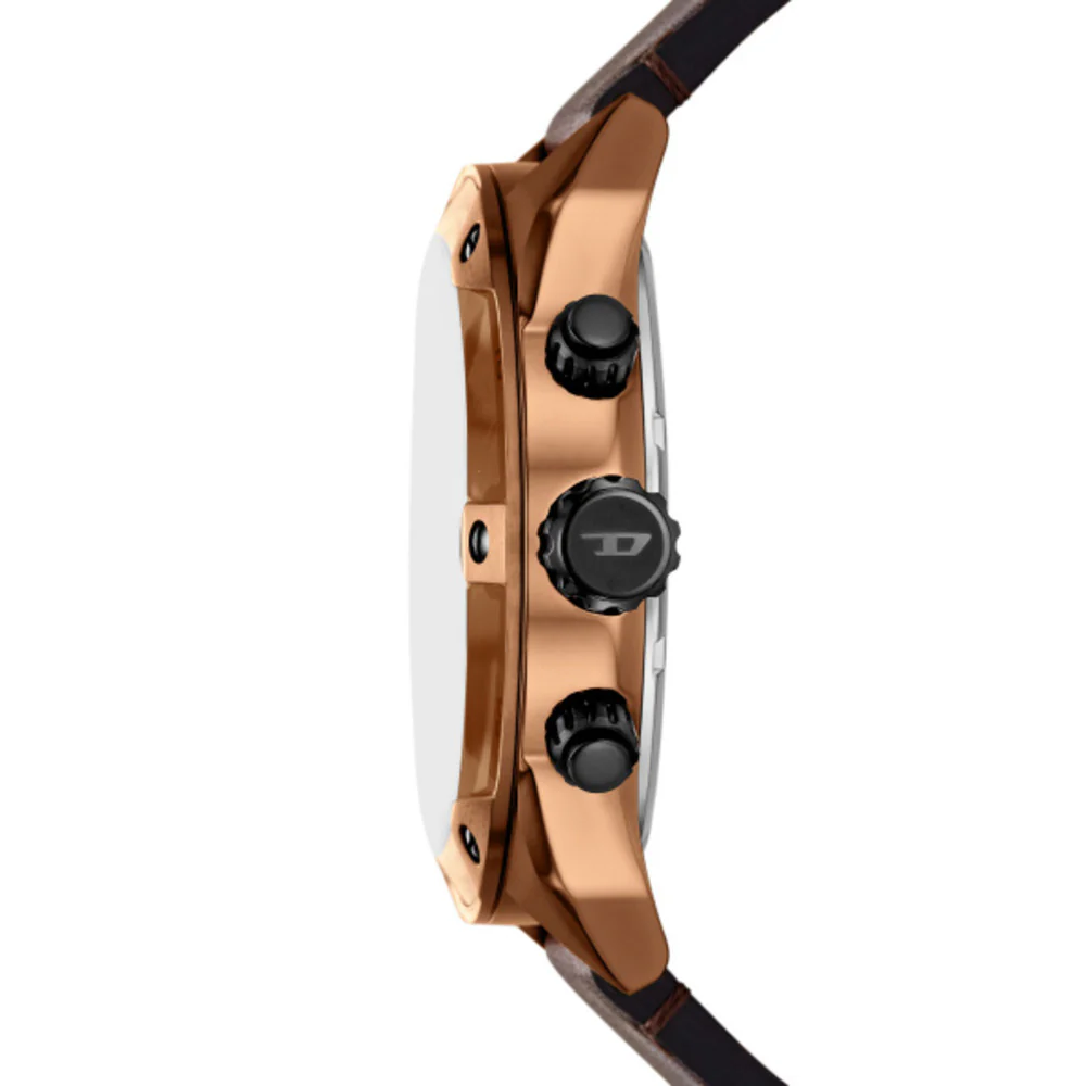 Men Spiked Brown Watch - Image 3