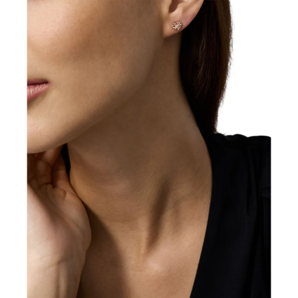 Women Sentimental Two Tone Earrings - Image 2