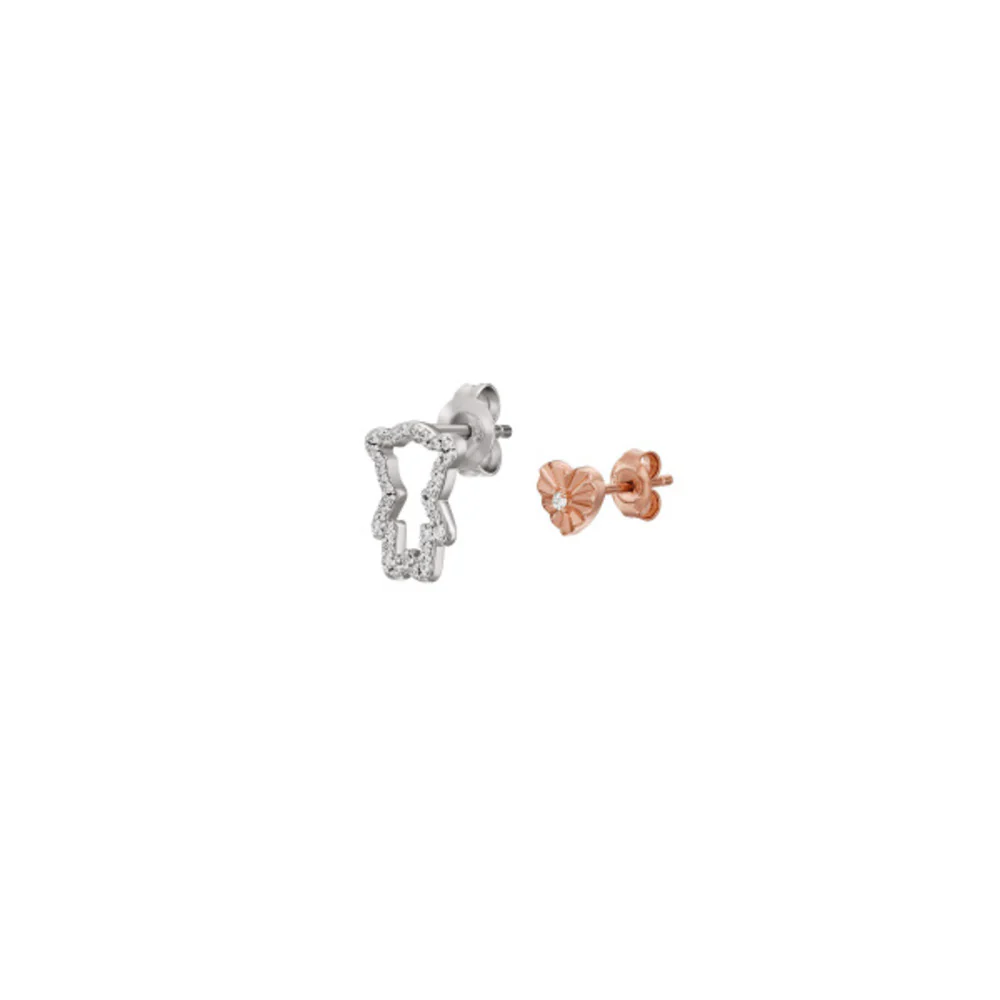 Women Sentimental Two Tone Earrings - Image 4