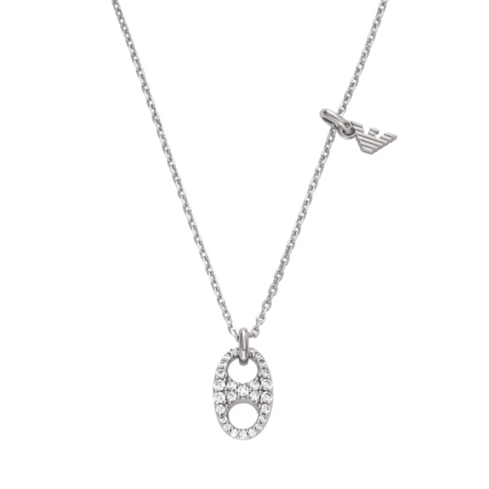 Women Eagle Logo Silver Necklace - Image 3