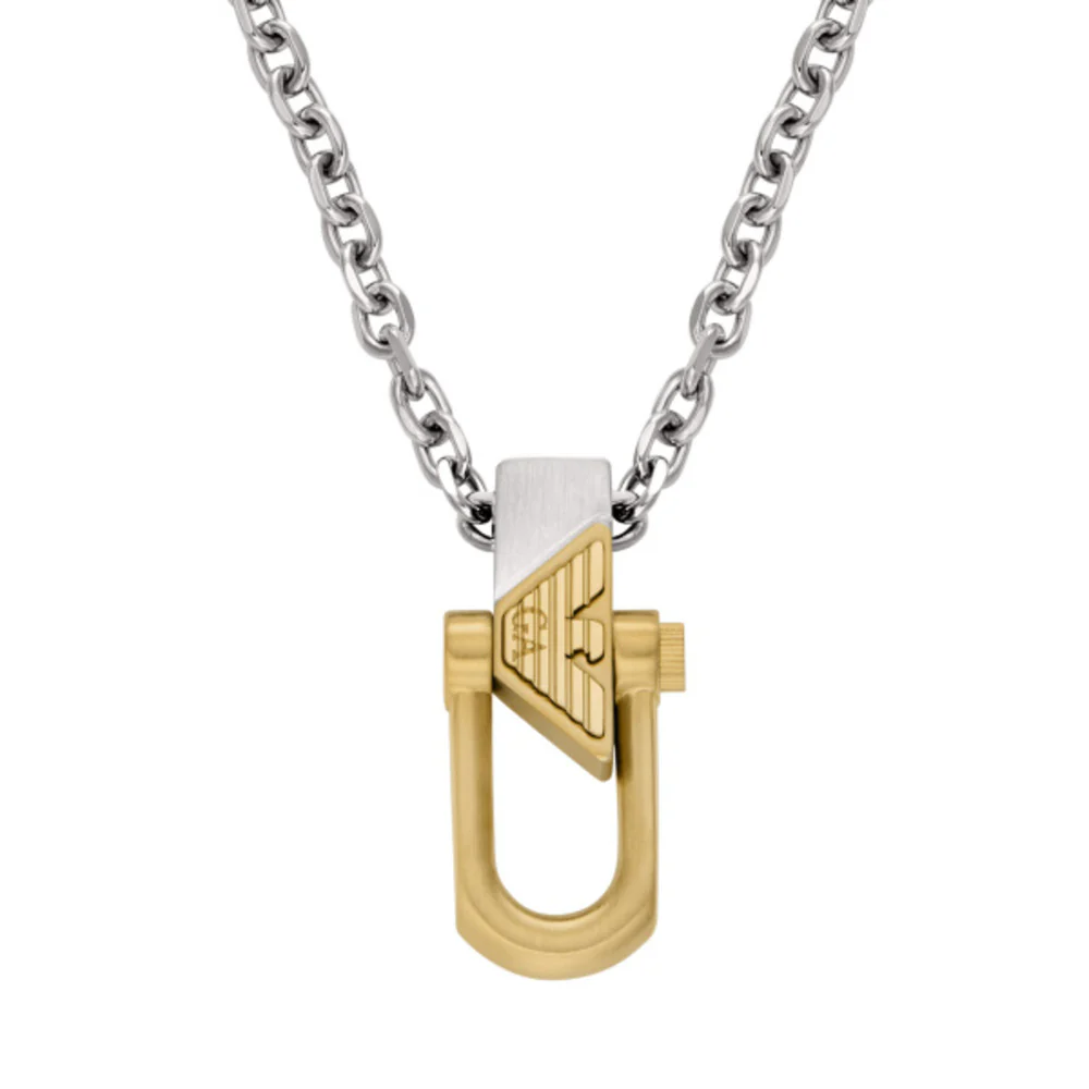 Men Eagle Logo Silver Necklace - Image 3