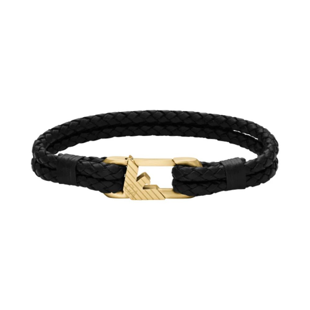 Men Eagle Logo Black Bracelet - Image 2