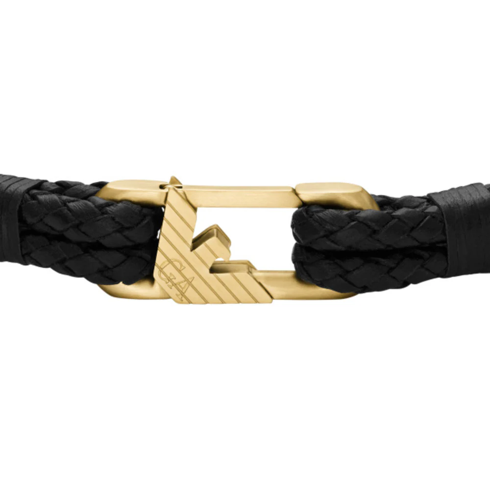 Men Eagle Logo Black Bracelet - Image 3