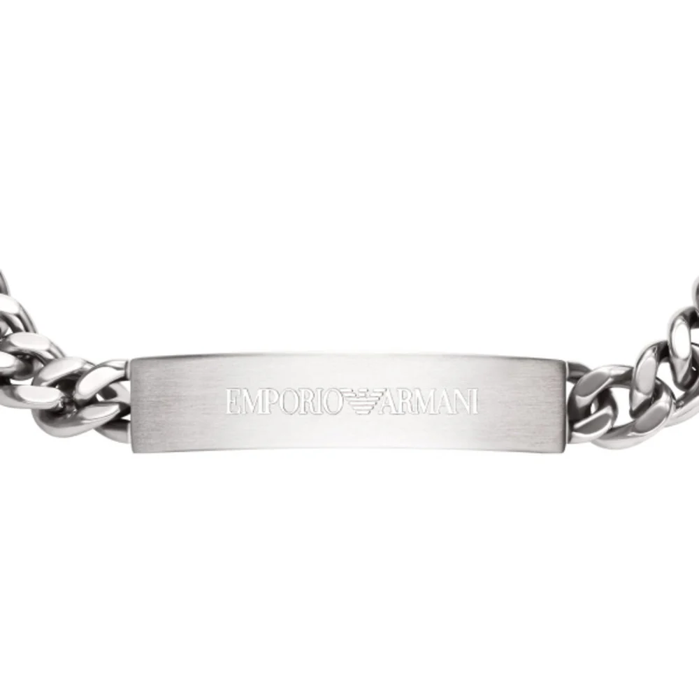 Men Eagle Logo Silver Bracelet - Image 3