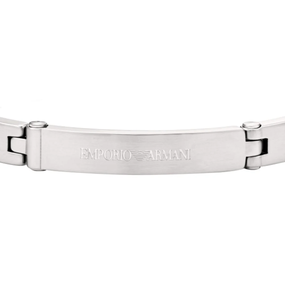 Men Eagle Logo Silver Bracelet - Image 2