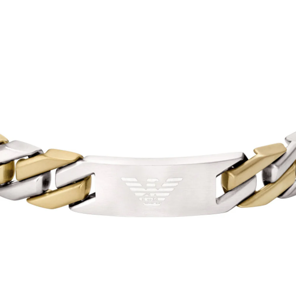 Men Eagle Logo Silver Bracelet - Image 3
