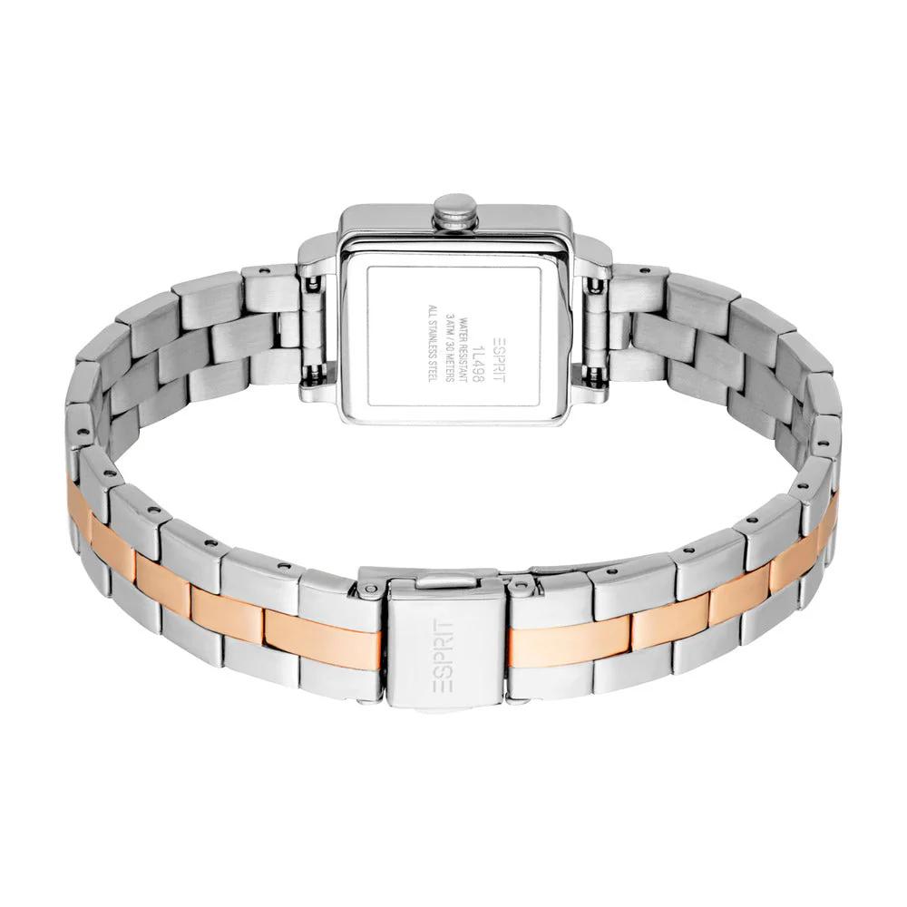 Women Square Two Tone Watch - Image 4