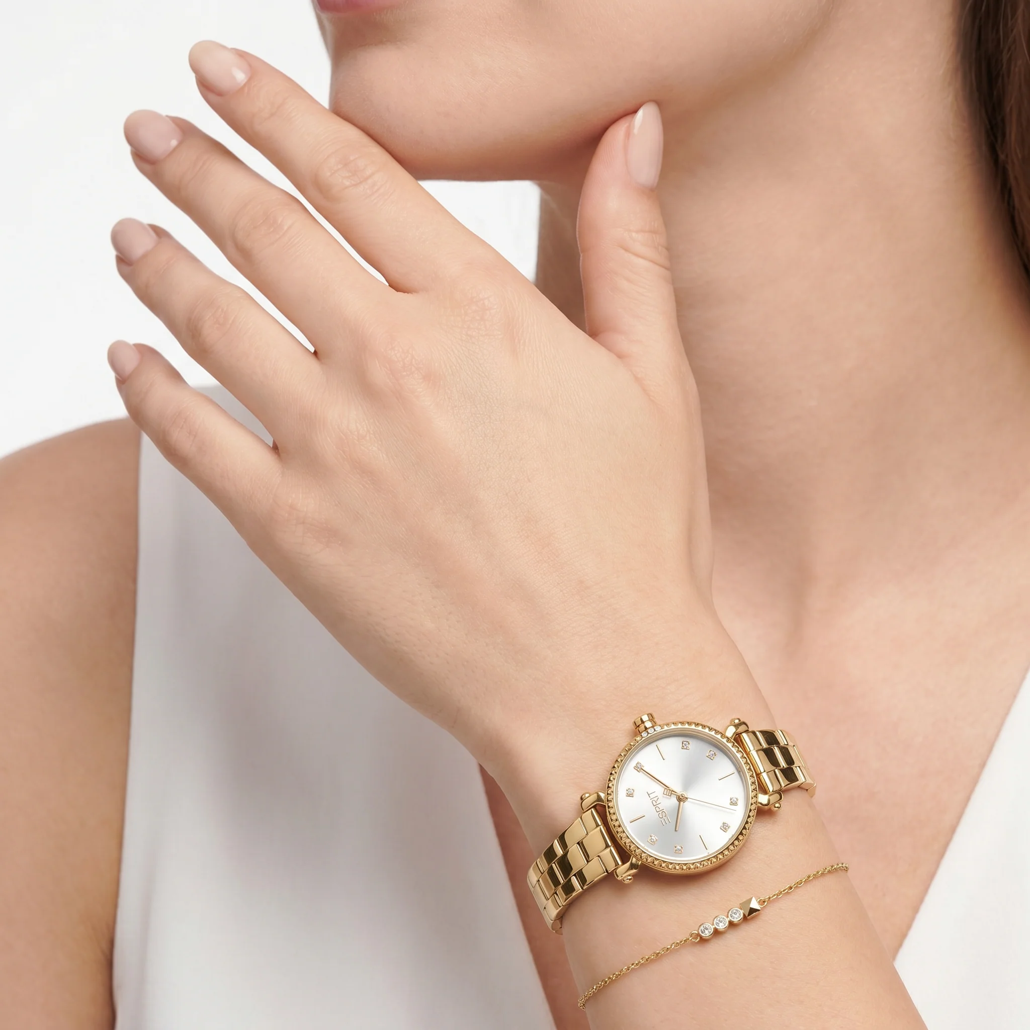 Women Melina Golden Watch Set - Image 2