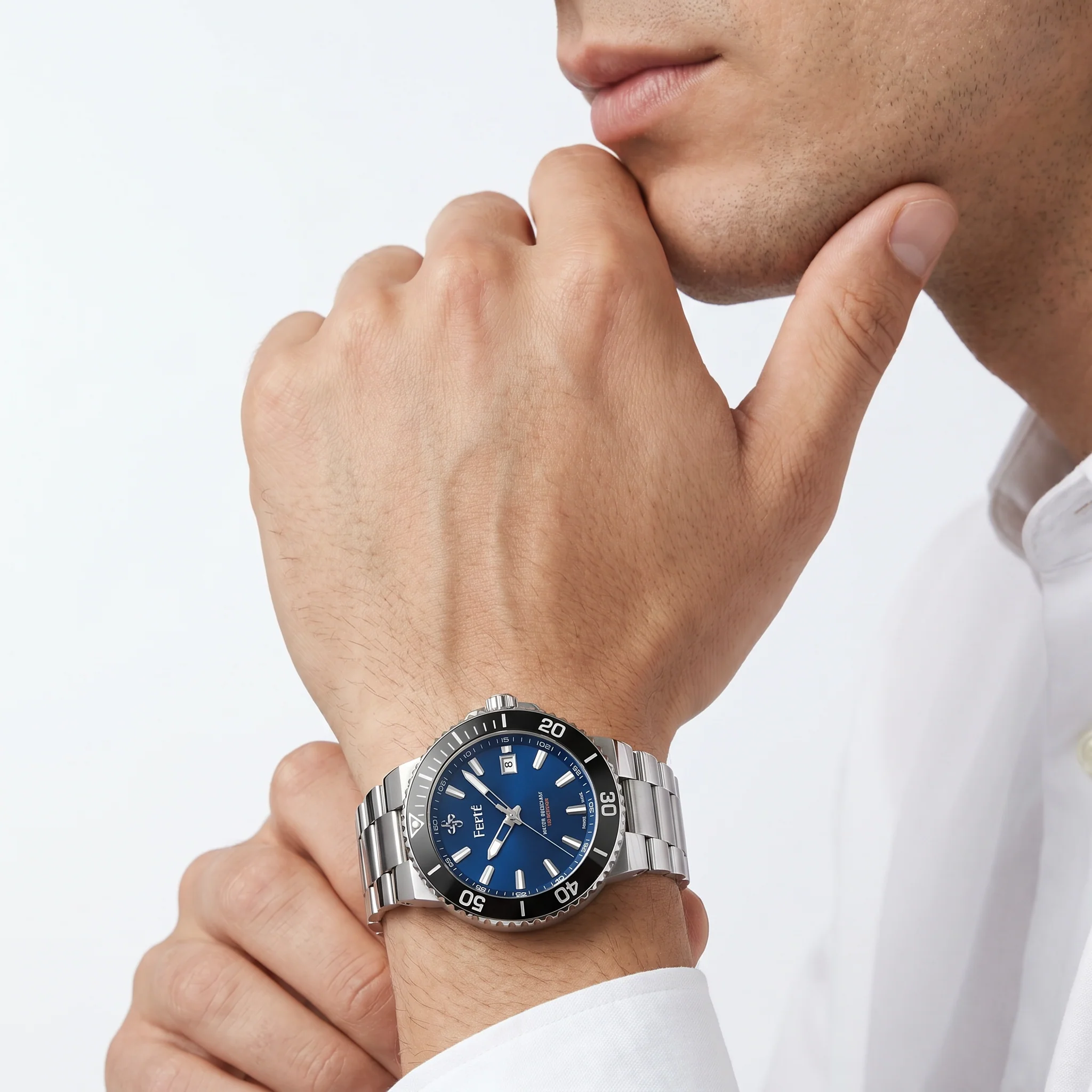 Men Silver Watch - Image 2