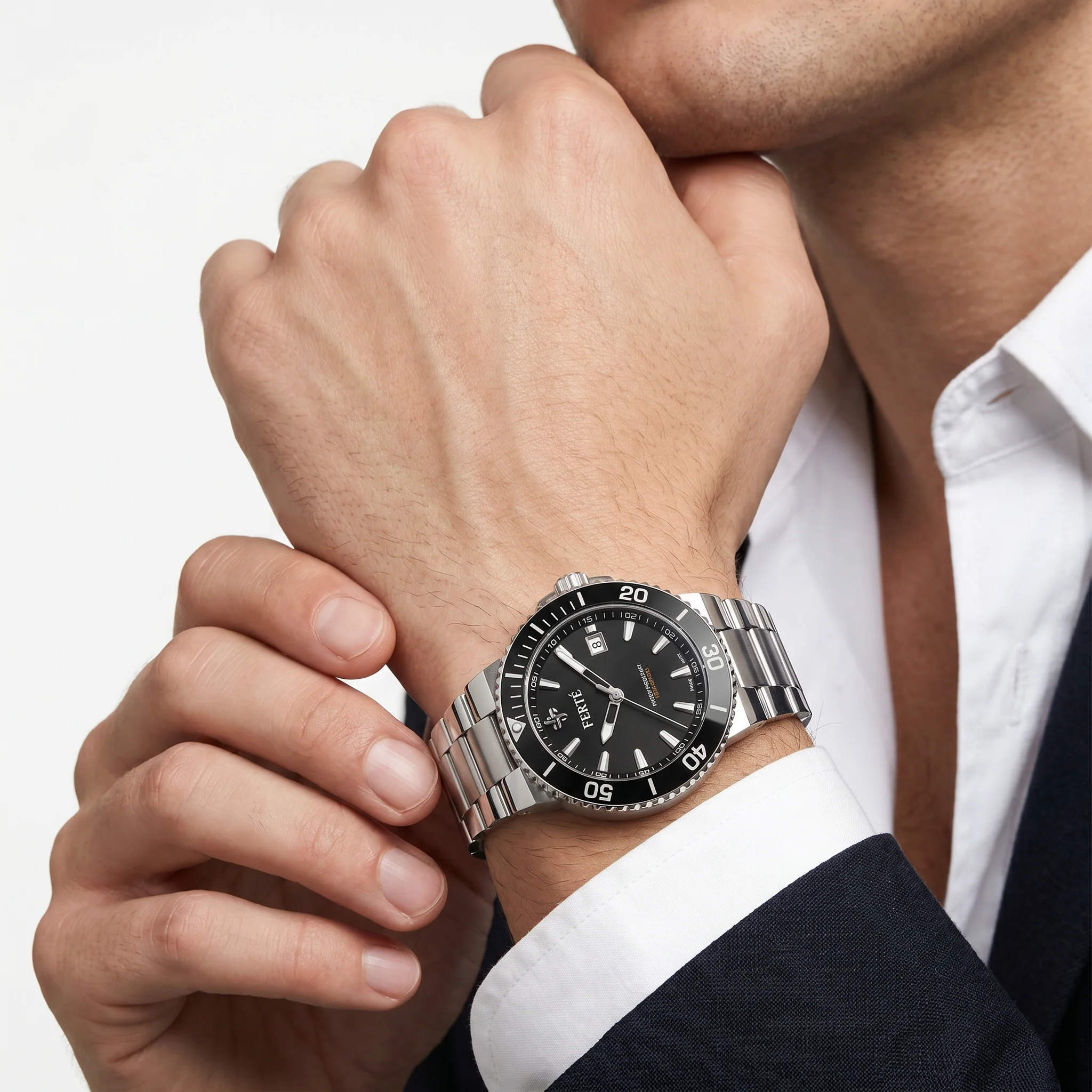Men Silver Watch - Image 2