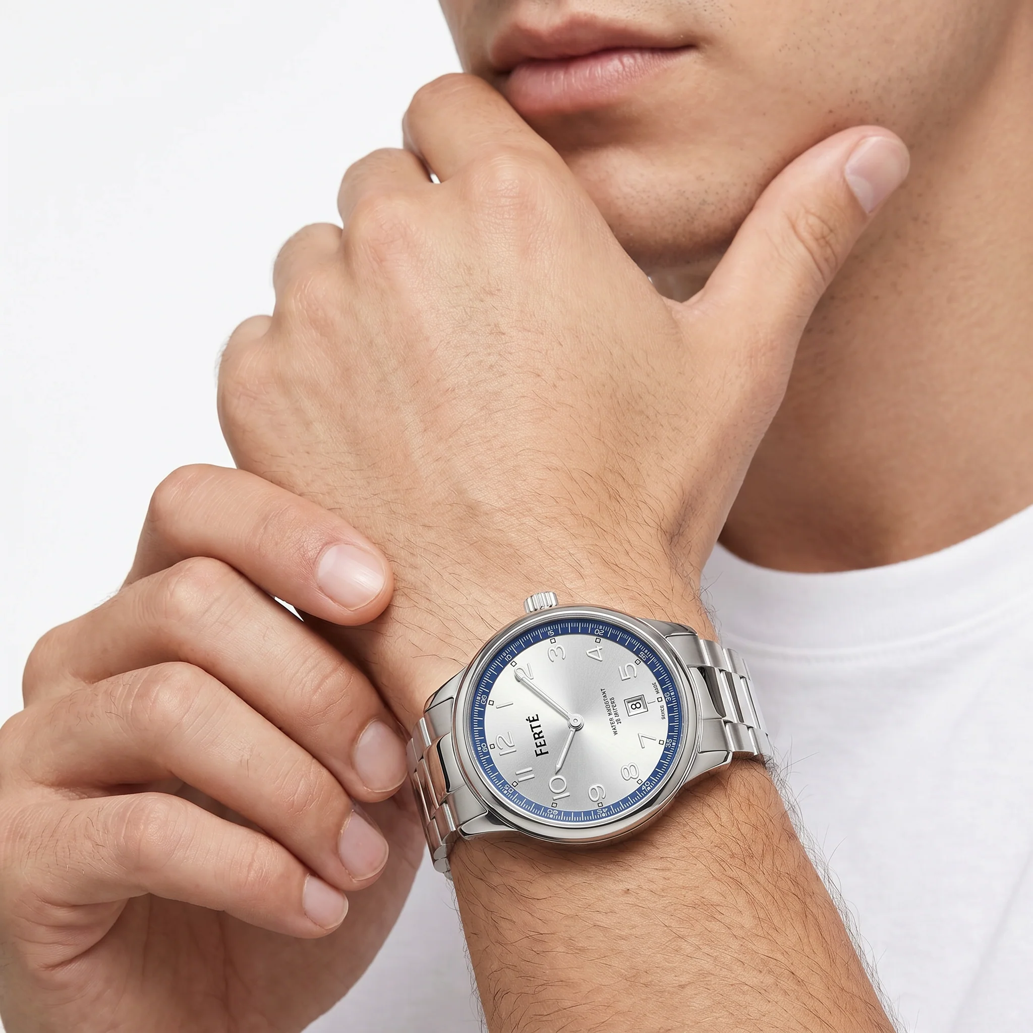 Men Silver Watch - Image 2