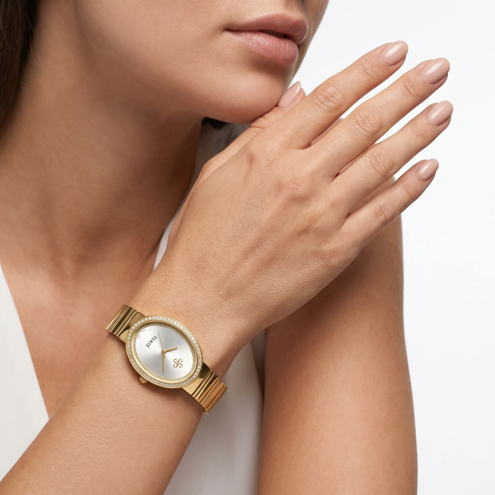 Women Gold Watch - Image 2