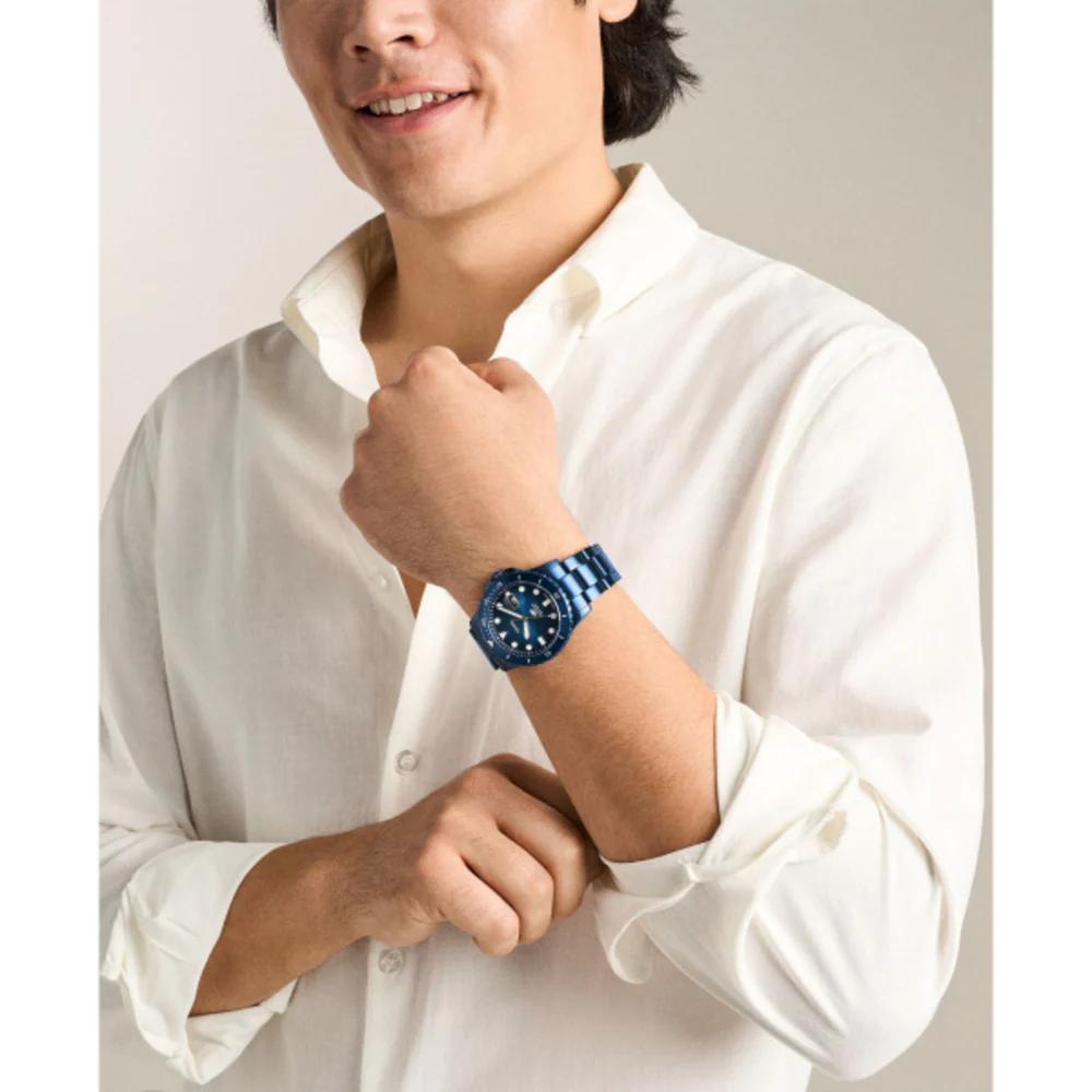 Men Fossil Blue Watch - Image 2