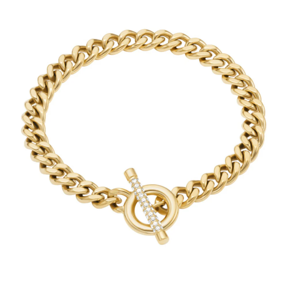 Women Carlie T-Bar Gold Bracelet - Image 2