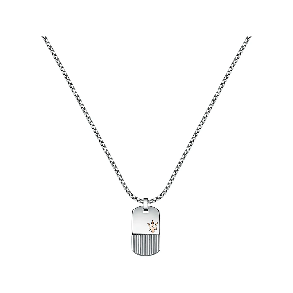 Men Maserati Silver Necklace - Image 2