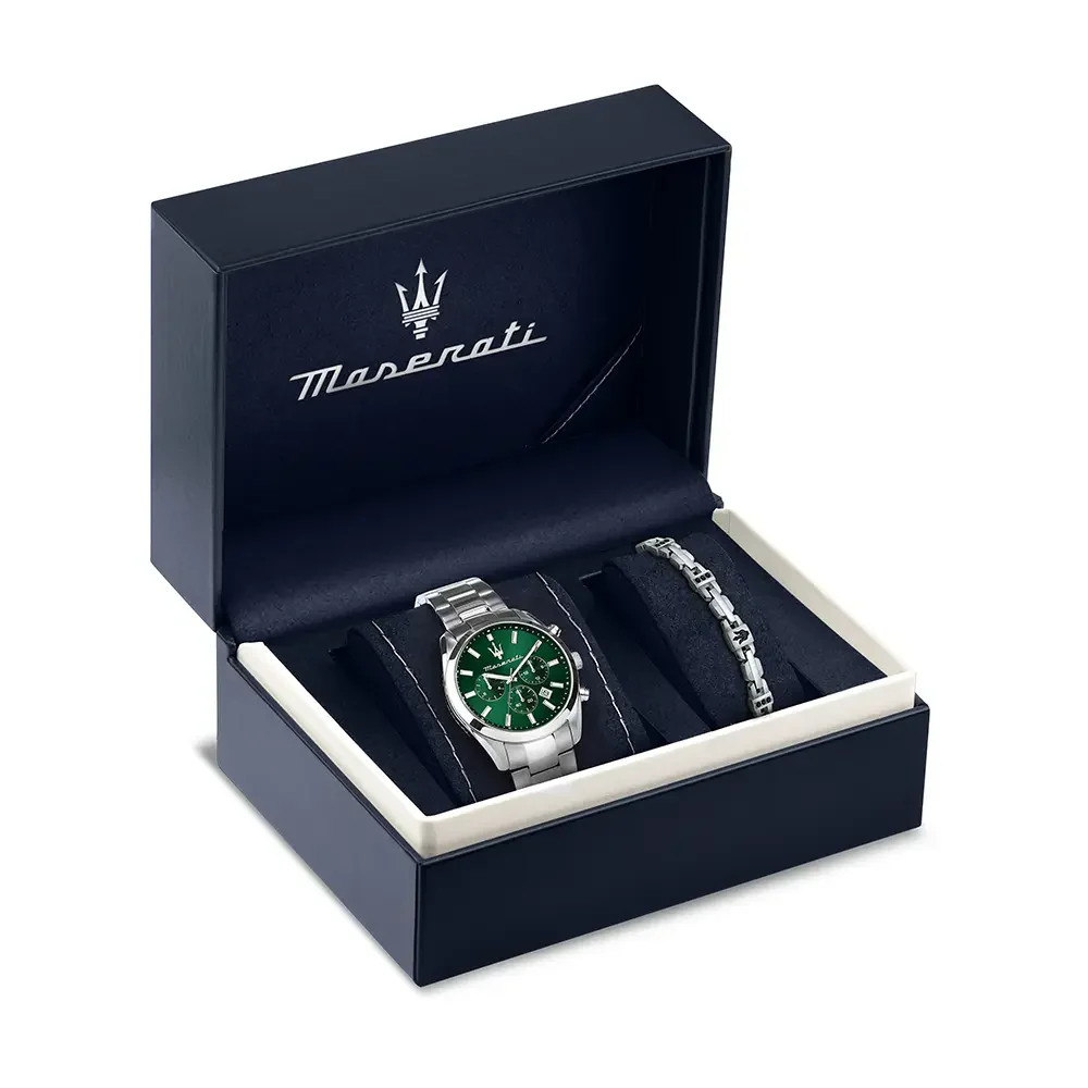 Men Attrazione Green Watch Set - Image 6