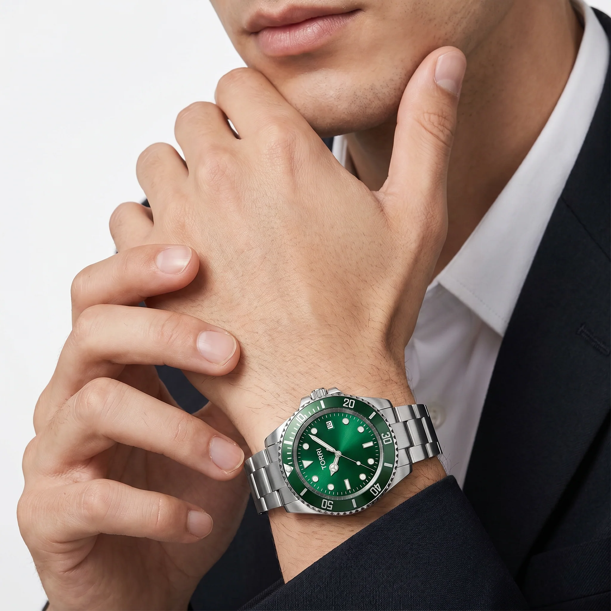 Men Luciano Silver Watch - Image 2