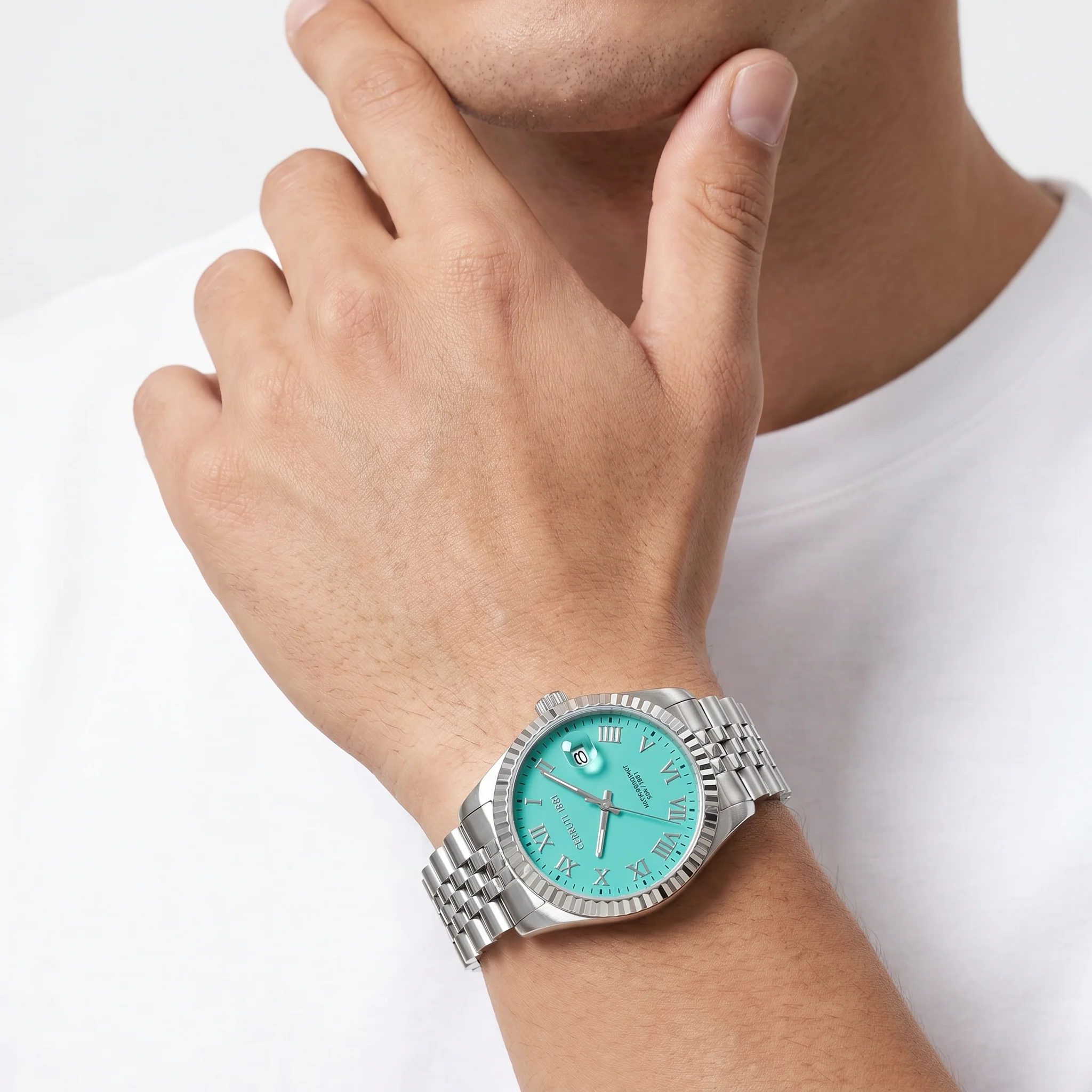 Men Silver Baccio Watch - Image 2