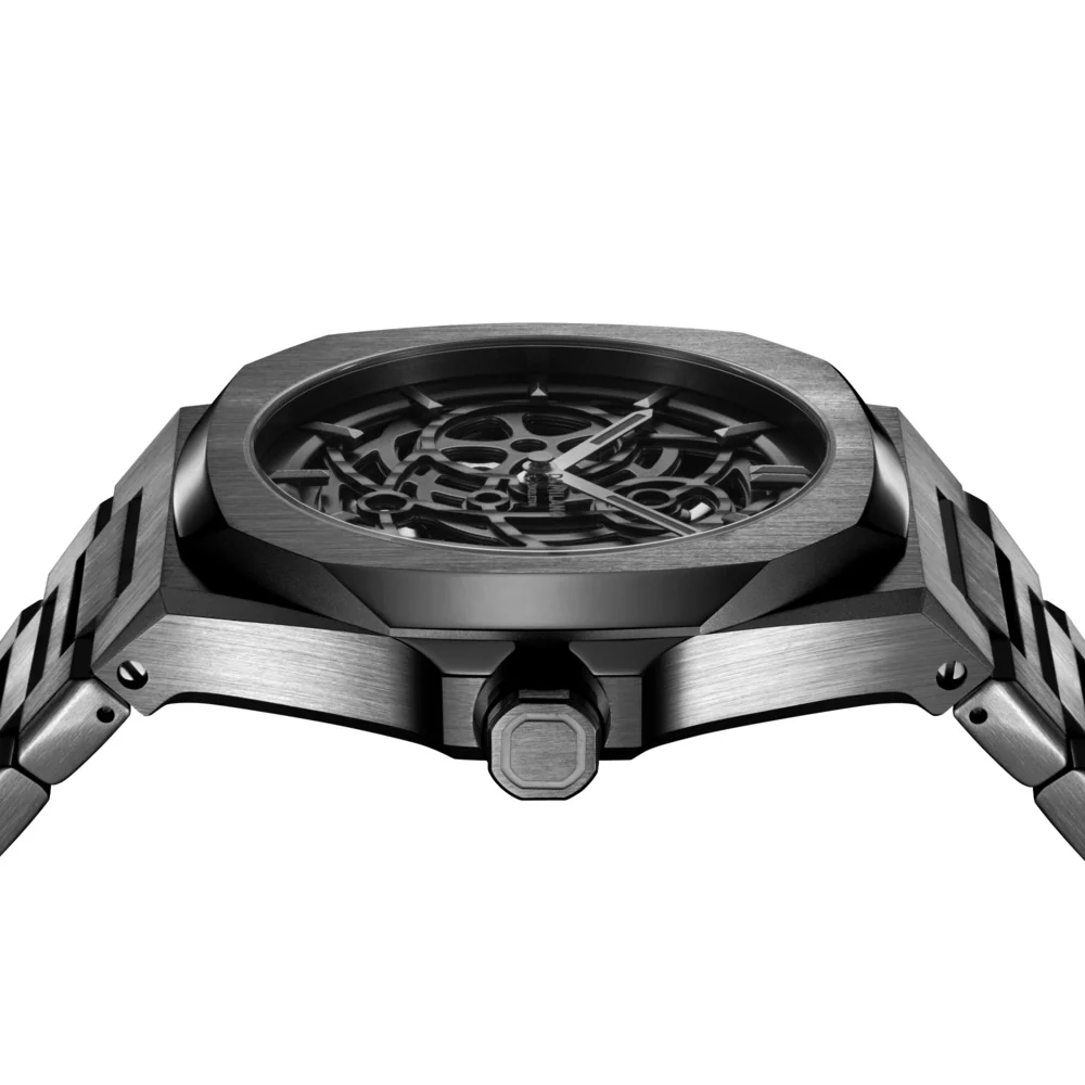 Men Skeleton Grey Watch - Image 4