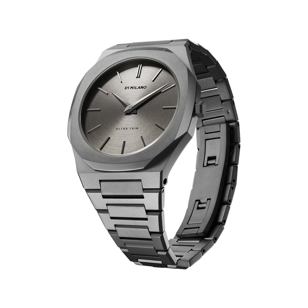 Men Ultra Thin Grey Watch - Image 3