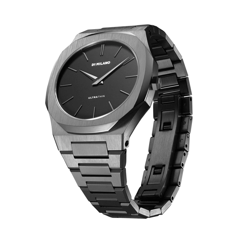 Men Ultra Thin Gun Metal Watch - Image 3