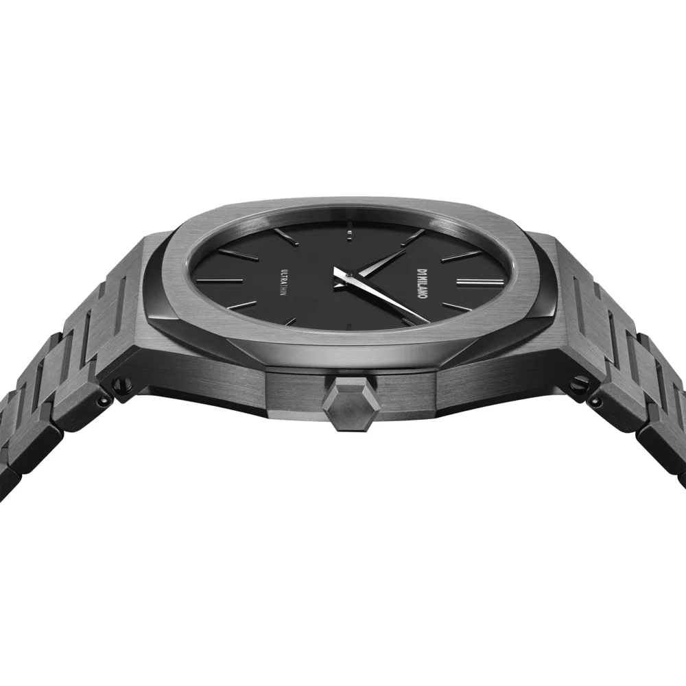 Men Ultra Thin Gun Metal Watch - Image 4