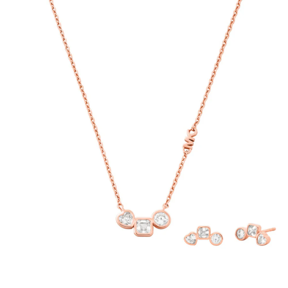 Women Kors Brilliance Rose Gold Jewelry Set - Image 2