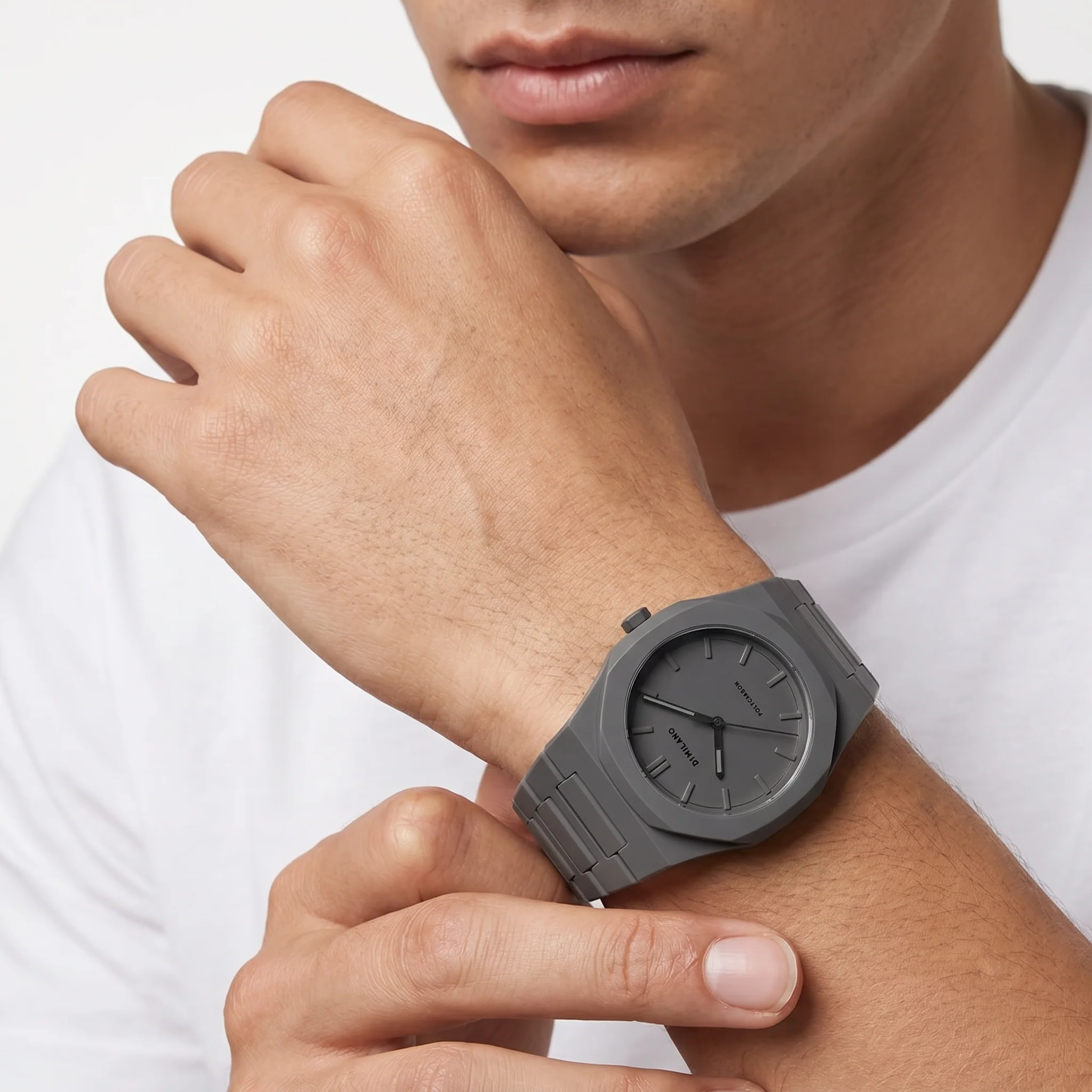 Men Polycarbon Black Watch - Image 2