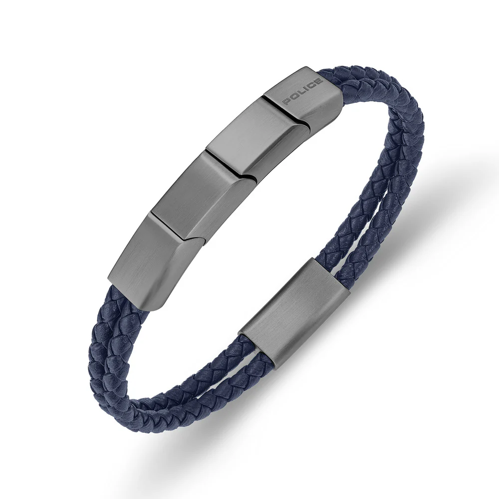 Men Parallel Blue Bracelet - Image 2
