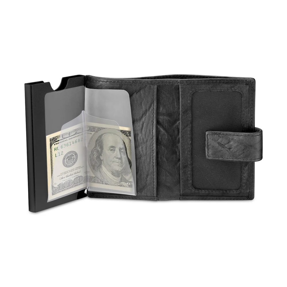 Men Automatic Black Card Holder - Image 3