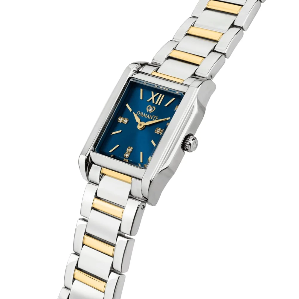 Women Square Two Tone Watch - Image 3