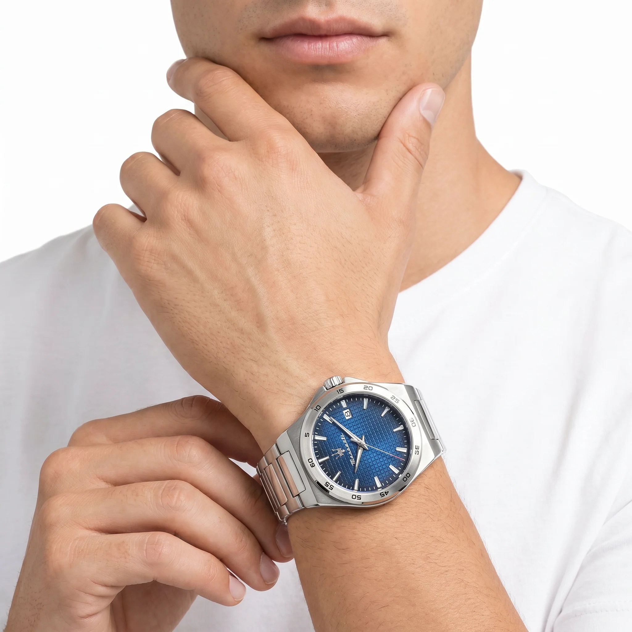 Men Velocita Slim Blue Watch - Image 2