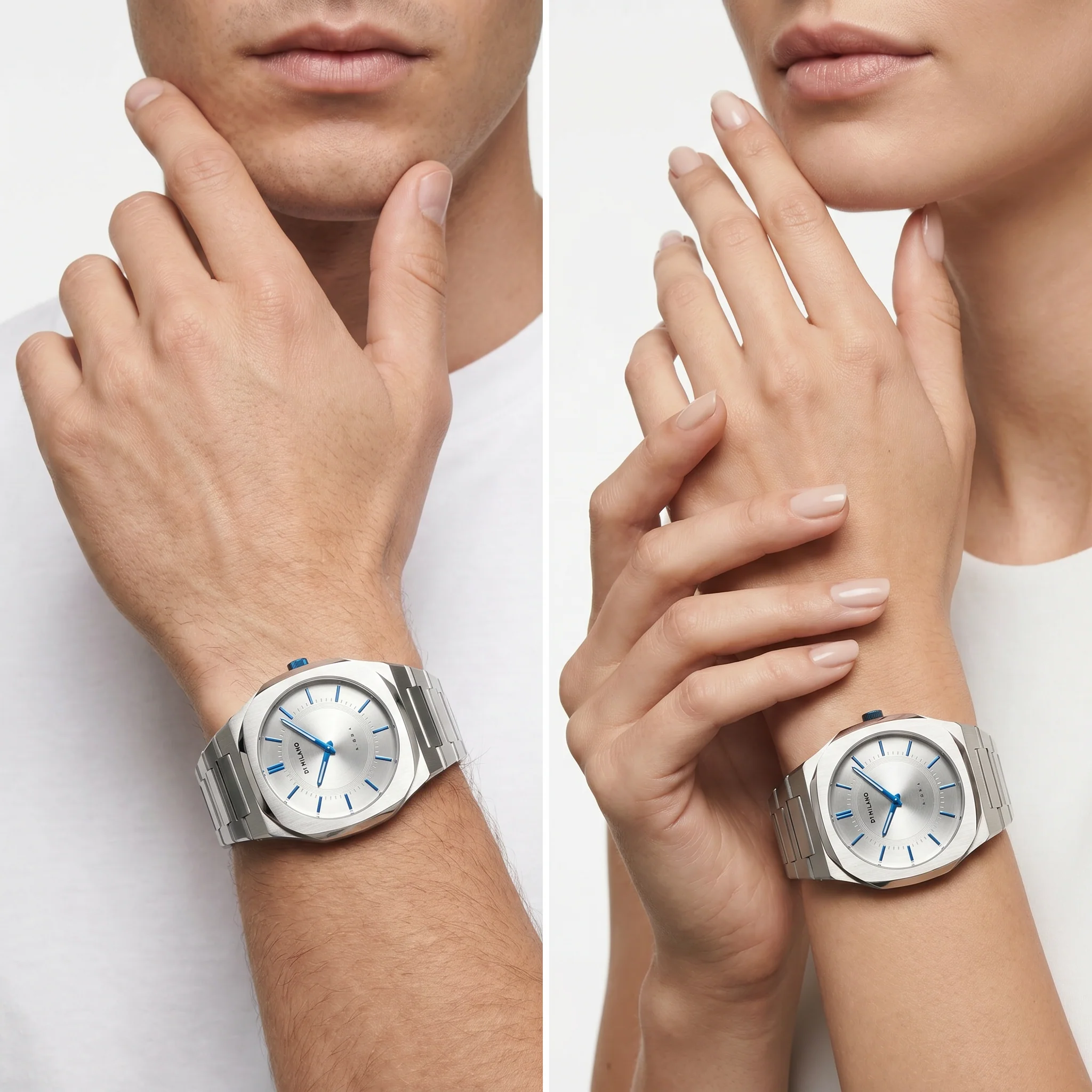 Unisex Square Silver Watch - Image 2