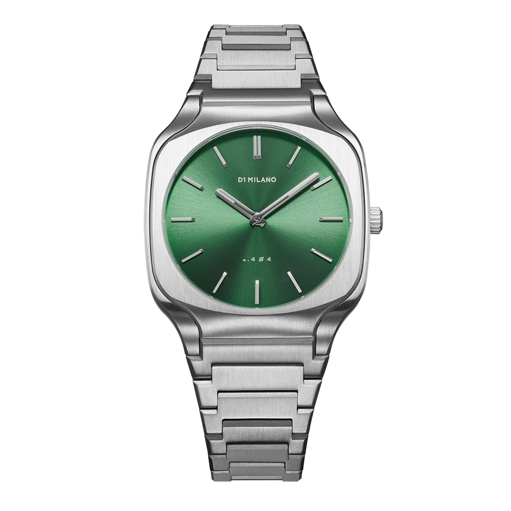 Unisex Square Silver Watch