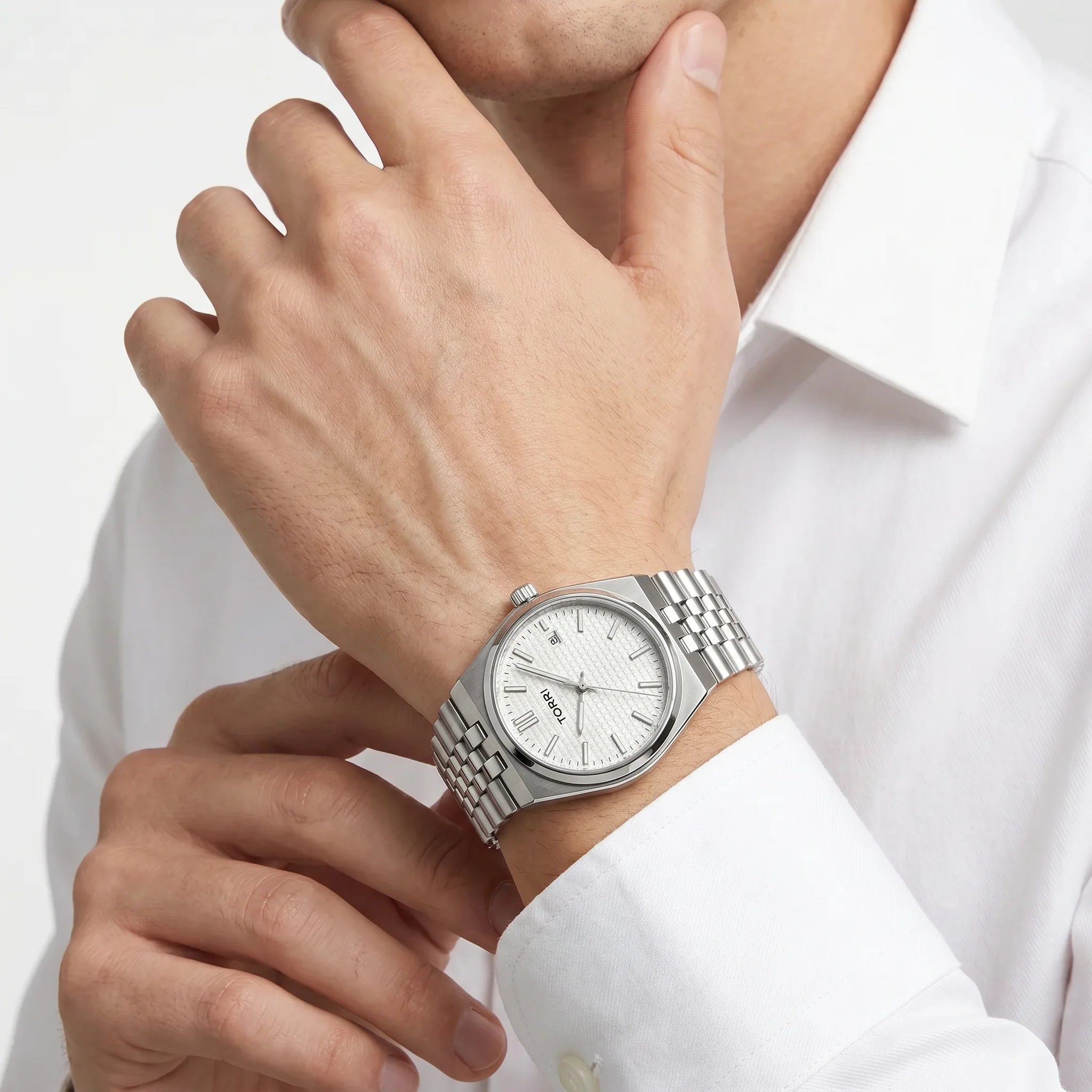 Men Silver Watch - Image 2