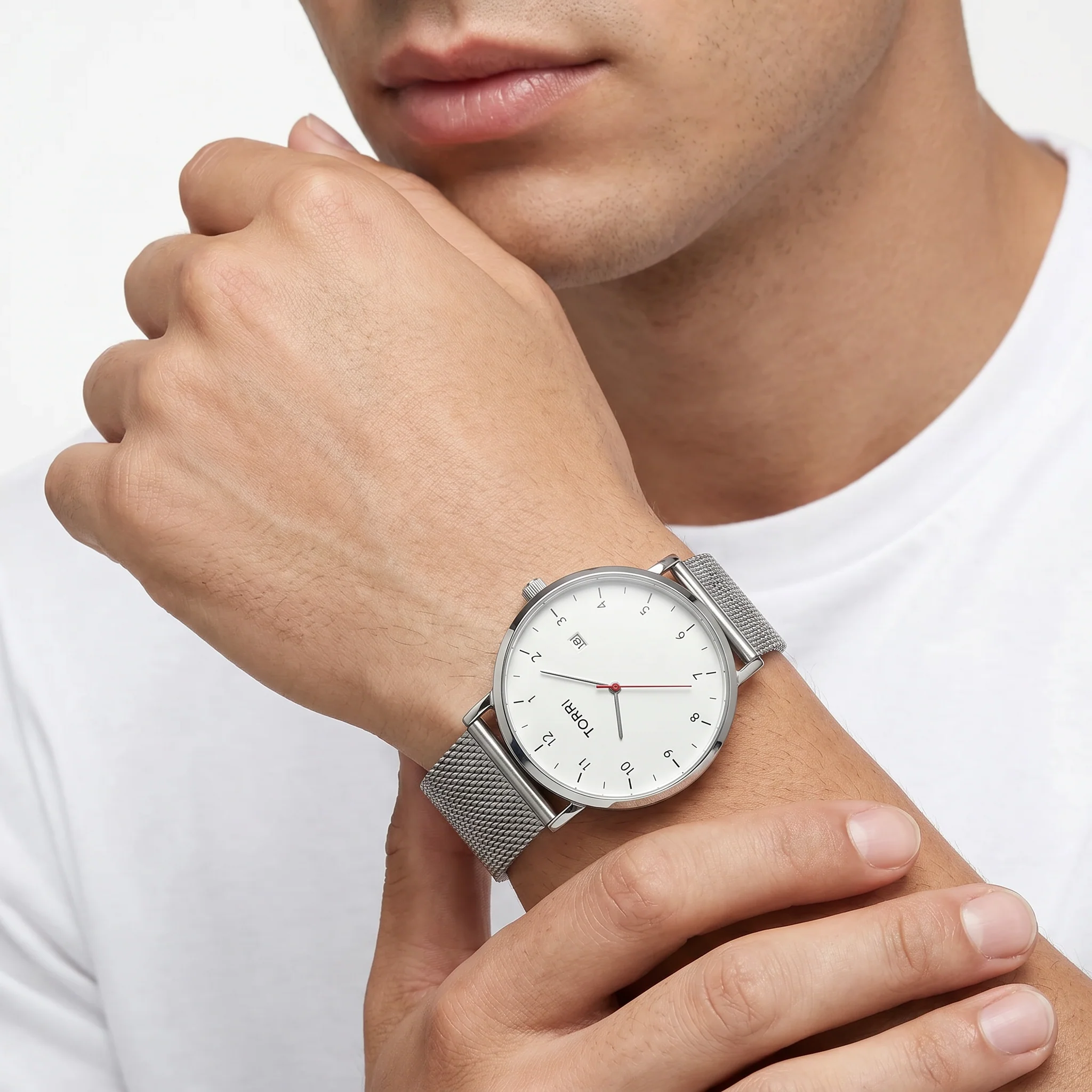 Men Silver Watch - Image 2