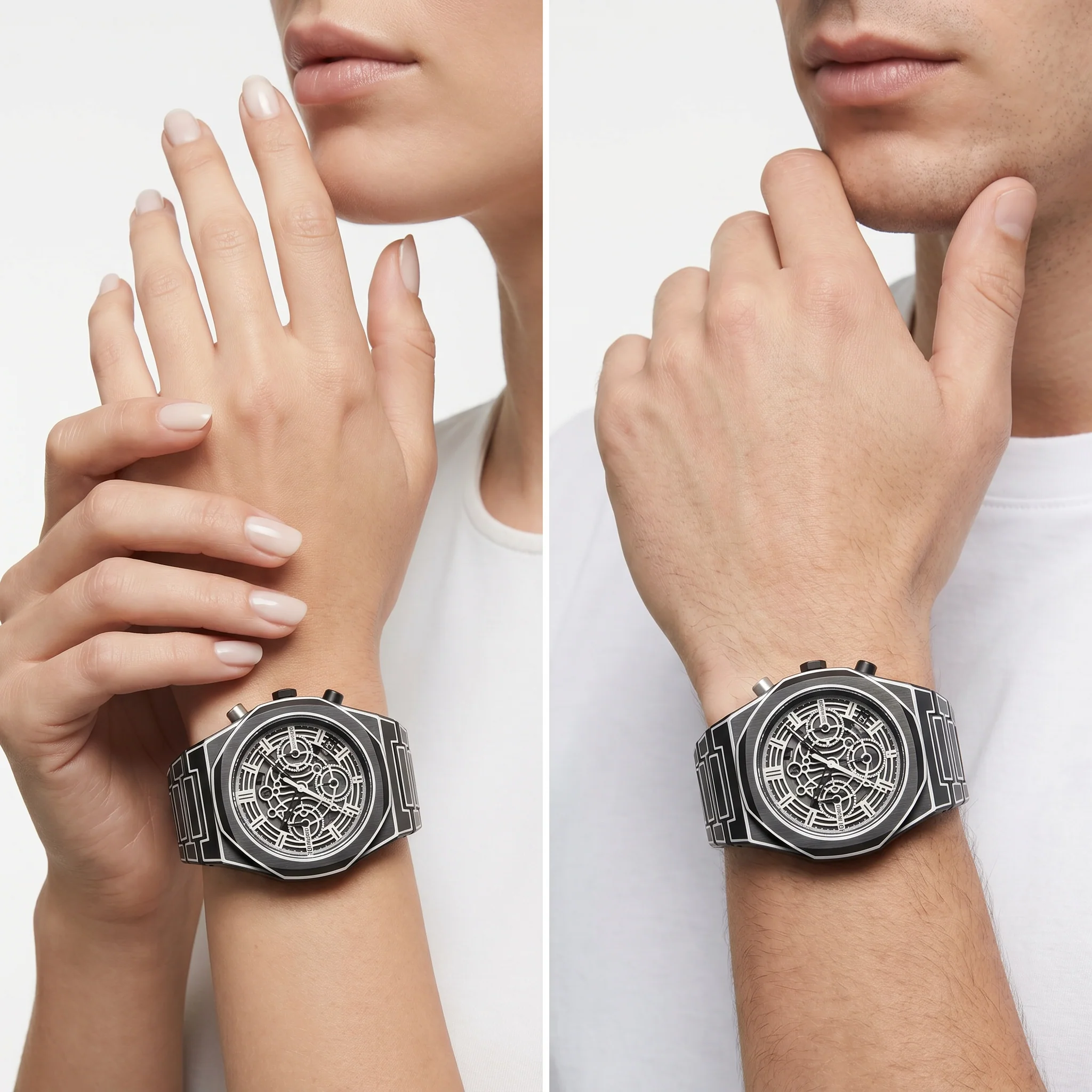Unisex Black Sketch Watch - Image 2