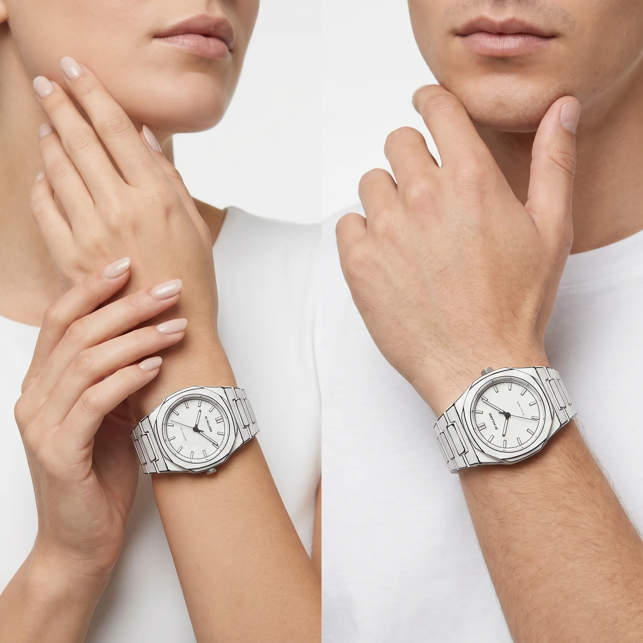 Unisex Polycarbon White Watch - Image 2